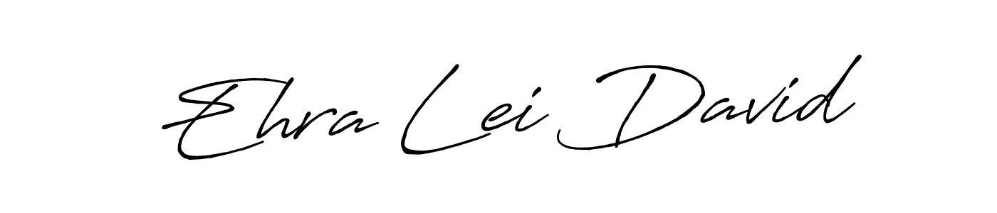 Also You can easily find your signature by using the search form. We will create Ehra Lei David name handwritten signature images for you free of cost using Antro_Vectra_Bolder sign style. Ehra Lei David signature style 7 images and pictures png
