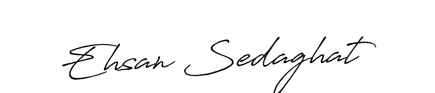 Also we have Ehsan Sedaghat name is the best signature style. Create professional handwritten signature collection using Antro_Vectra_Bolder autograph style. Ehsan Sedaghat signature style 7 images and pictures png