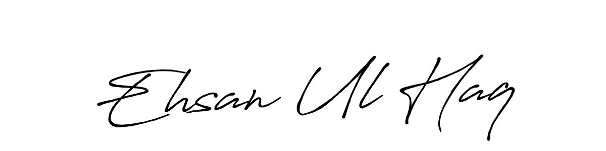 Make a beautiful signature design for name Ehsan Ul Haq. With this signature (Antro_Vectra_Bolder) style, you can create a handwritten signature for free. Ehsan Ul Haq signature style 7 images and pictures png