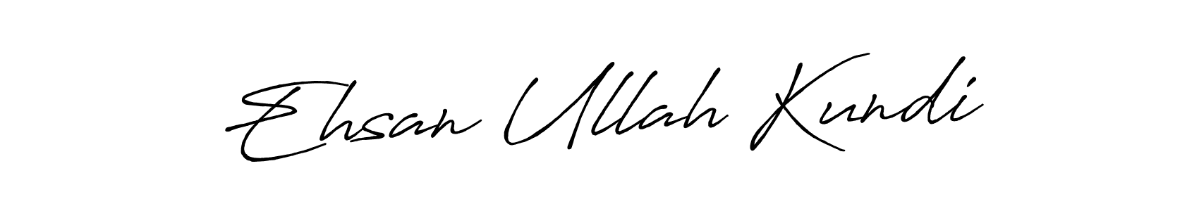 How to make Ehsan Ullah Kundi name signature. Use Antro_Vectra_Bolder style for creating short signs online. This is the latest handwritten sign. Ehsan Ullah Kundi signature style 7 images and pictures png