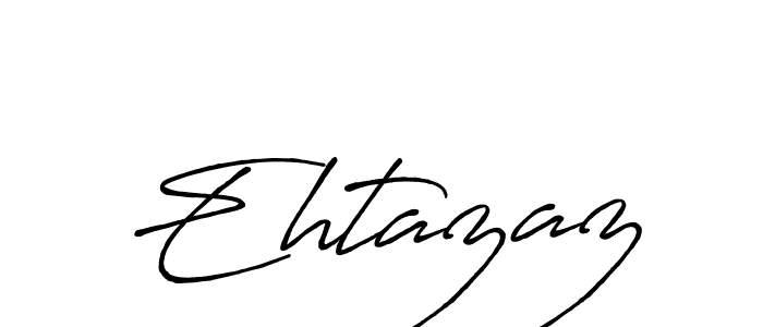 if you are searching for the best signature style for your name Ehtazaz. so please give up your signature search. here we have designed multiple signature styles  using Antro_Vectra_Bolder. Ehtazaz signature style 7 images and pictures png