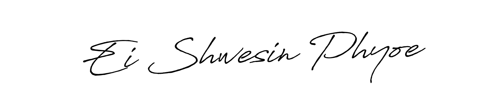 Make a beautiful signature design for name Ei Shwesin Phyoe. With this signature (Antro_Vectra_Bolder) style, you can create a handwritten signature for free. Ei Shwesin Phyoe signature style 7 images and pictures png