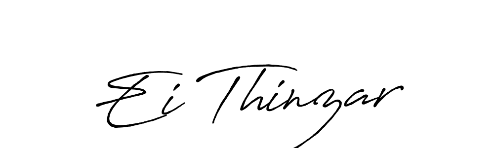 You should practise on your own different ways (Antro_Vectra_Bolder) to write your name (Ei Thinzar) in signature. don't let someone else do it for you. Ei Thinzar signature style 7 images and pictures png