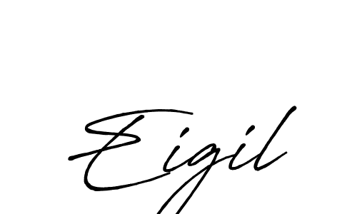 Also we have Eigil name is the best signature style. Create professional handwritten signature collection using Antro_Vectra_Bolder autograph style. Eigil signature style 7 images and pictures png