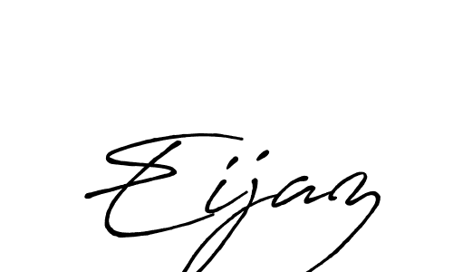 How to make Eijaz name signature. Use Antro_Vectra_Bolder style for creating short signs online. This is the latest handwritten sign. Eijaz signature style 7 images and pictures png