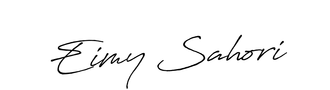 Make a beautiful signature design for name Eimy Sahori. With this signature (Antro_Vectra_Bolder) style, you can create a handwritten signature for free. Eimy Sahori signature style 7 images and pictures png