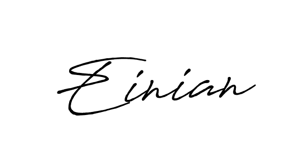 How to make Einian name signature. Use Antro_Vectra_Bolder style for creating short signs online. This is the latest handwritten sign. Einian signature style 7 images and pictures png