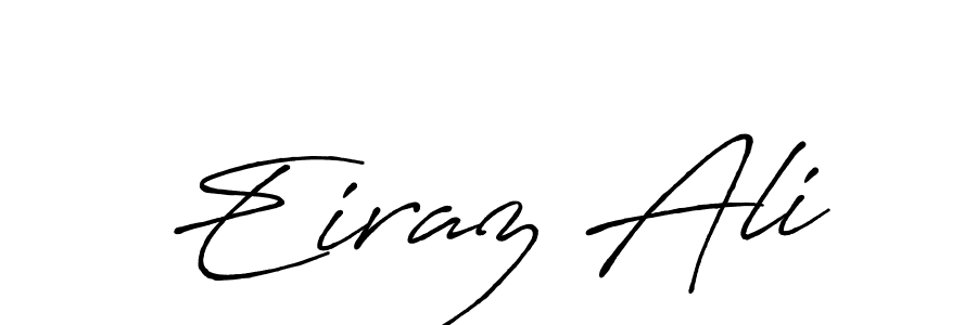 How to make Eiraz Ali name signature. Use Antro_Vectra_Bolder style for creating short signs online. This is the latest handwritten sign. Eiraz Ali signature style 7 images and pictures png
