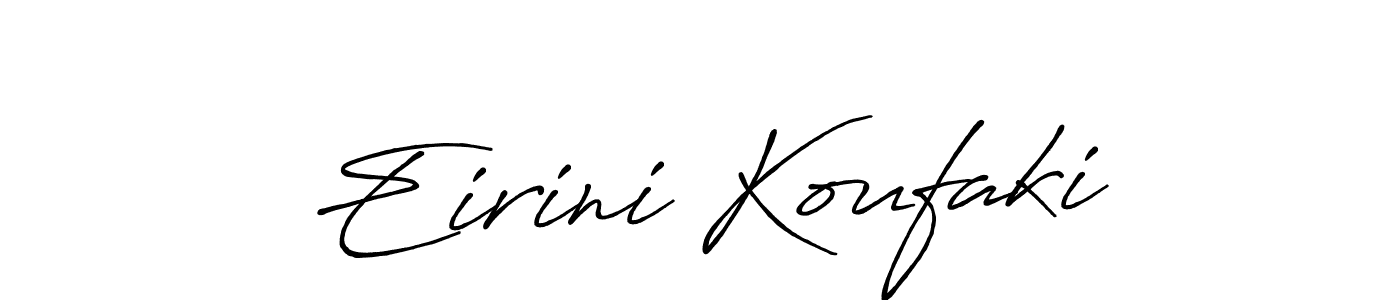 How to make Eirini Koufaki name signature. Use Antro_Vectra_Bolder style for creating short signs online. This is the latest handwritten sign. Eirini Koufaki signature style 7 images and pictures png