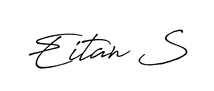 if you are searching for the best signature style for your name Eitan S. so please give up your signature search. here we have designed multiple signature styles  using Antro_Vectra_Bolder. Eitan S signature style 7 images and pictures png