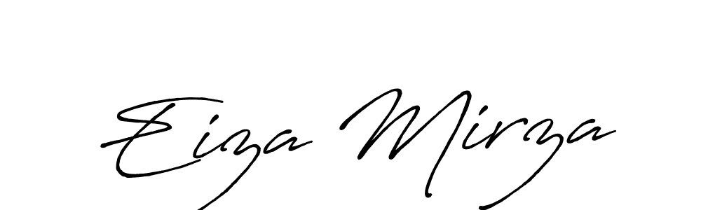 How to make Eiza Mirza name signature. Use Antro_Vectra_Bolder style for creating short signs online. This is the latest handwritten sign. Eiza Mirza signature style 7 images and pictures png