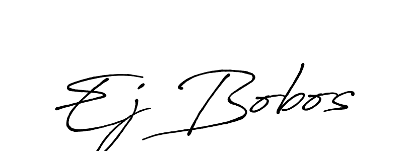 Use a signature maker to create a handwritten signature online. With this signature software, you can design (Antro_Vectra_Bolder) your own signature for name Ej Bobos. Ej Bobos signature style 7 images and pictures png