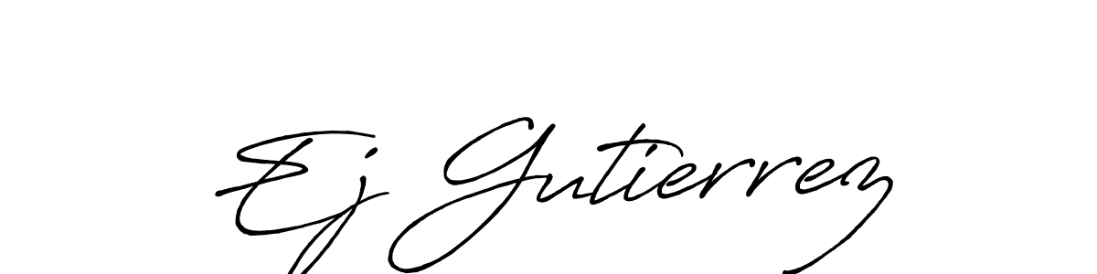 You should practise on your own different ways (Antro_Vectra_Bolder) to write your name (Ej Gutierrez) in signature. don't let someone else do it for you. Ej Gutierrez signature style 7 images and pictures png