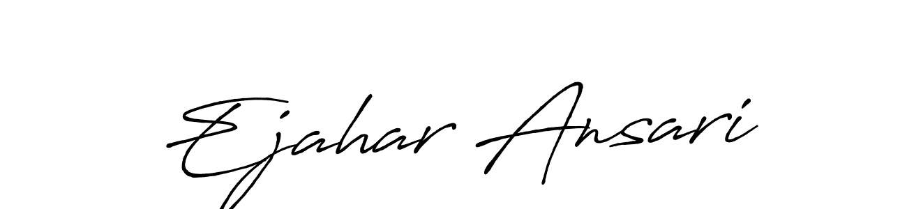 The best way (Antro_Vectra_Bolder) to make a short signature is to pick only two or three words in your name. The name Ejahar Ansari include a total of six letters. For converting this name. Ejahar Ansari signature style 7 images and pictures png