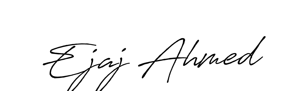 This is the best signature style for the Ejaj Ahmed name. Also you like these signature font (Antro_Vectra_Bolder). Mix name signature. Ejaj Ahmed signature style 7 images and pictures png