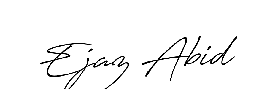 How to make Ejaz Abid name signature. Use Antro_Vectra_Bolder style for creating short signs online. This is the latest handwritten sign. Ejaz Abid signature style 7 images and pictures png