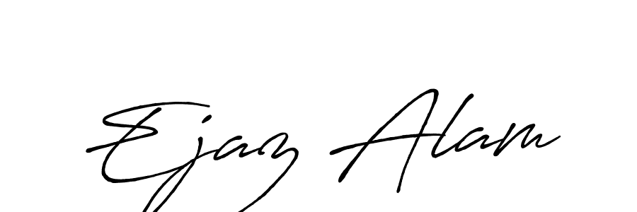 This is the best signature style for the Ejaz Alam name. Also you like these signature font (Antro_Vectra_Bolder). Mix name signature. Ejaz Alam signature style 7 images and pictures png