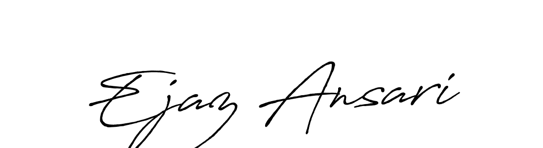 How to make Ejaz Ansari name signature. Use Antro_Vectra_Bolder style for creating short signs online. This is the latest handwritten sign. Ejaz Ansari signature style 7 images and pictures png