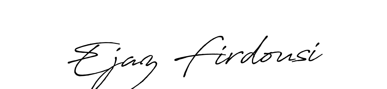 This is the best signature style for the Ejaz Firdousi name. Also you like these signature font (Antro_Vectra_Bolder). Mix name signature. Ejaz Firdousi signature style 7 images and pictures png