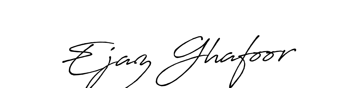 Antro_Vectra_Bolder is a professional signature style that is perfect for those who want to add a touch of class to their signature. It is also a great choice for those who want to make their signature more unique. Get Ejaz Ghafoor name to fancy signature for free. Ejaz Ghafoor signature style 7 images and pictures png