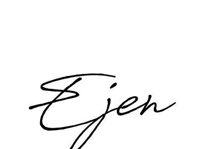Ejen stylish signature style. Best Handwritten Sign (Antro_Vectra_Bolder) for my name. Handwritten Signature Collection Ideas for my name Ejen. Ejen signature style 7 images and pictures png