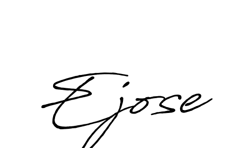 How to make Ejose name signature. Use Antro_Vectra_Bolder style for creating short signs online. This is the latest handwritten sign. Ejose signature style 7 images and pictures png