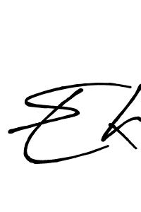 Ek stylish signature style. Best Handwritten Sign (Antro_Vectra_Bolder) for my name. Handwritten Signature Collection Ideas for my name Ek. Ek signature style 7 images and pictures png