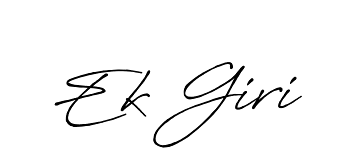 How to make Ek Giri name signature. Use Antro_Vectra_Bolder style for creating short signs online. This is the latest handwritten sign. Ek Giri signature style 7 images and pictures png