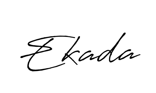 How to make Ekada signature? Antro_Vectra_Bolder is a professional autograph style. Create handwritten signature for Ekada name. Ekada signature style 7 images and pictures png