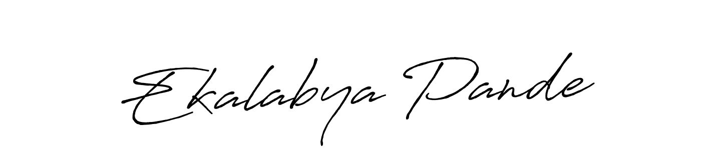 Create a beautiful signature design for name Ekalabya Pande. With this signature (Antro_Vectra_Bolder) fonts, you can make a handwritten signature for free. Ekalabya Pande signature style 7 images and pictures png