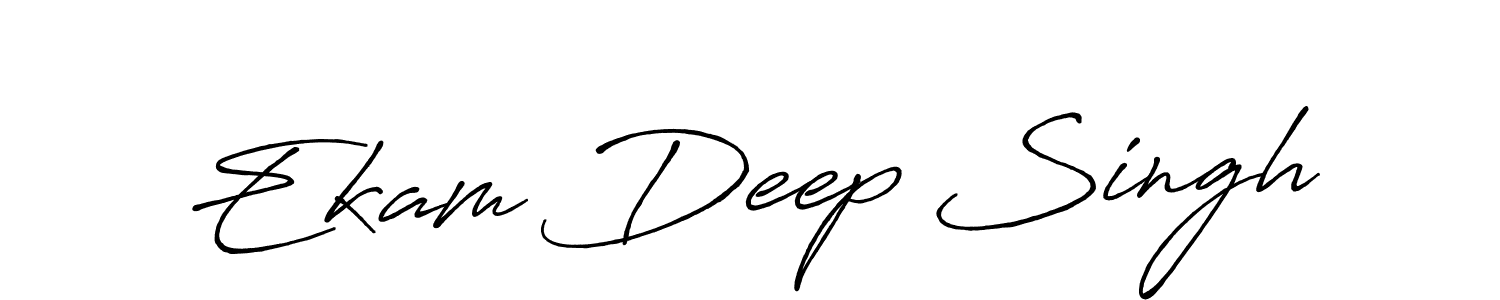 Antro_Vectra_Bolder is a professional signature style that is perfect for those who want to add a touch of class to their signature. It is also a great choice for those who want to make their signature more unique. Get Ekam Deep Singh name to fancy signature for free. Ekam Deep Singh signature style 7 images and pictures png