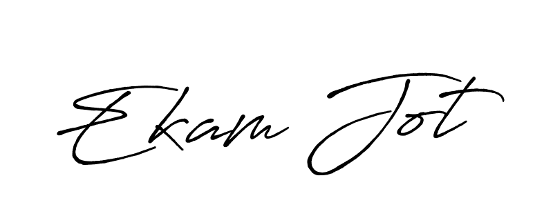 Ekam Jot stylish signature style. Best Handwritten Sign (Antro_Vectra_Bolder) for my name. Handwritten Signature Collection Ideas for my name Ekam Jot. Ekam Jot signature style 7 images and pictures png