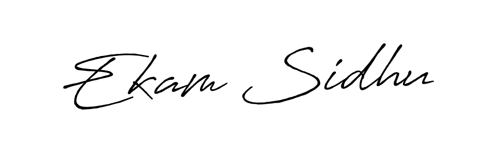 Ekam Sidhu stylish signature style. Best Handwritten Sign (Antro_Vectra_Bolder) for my name. Handwritten Signature Collection Ideas for my name Ekam Sidhu. Ekam Sidhu signature style 7 images and pictures png