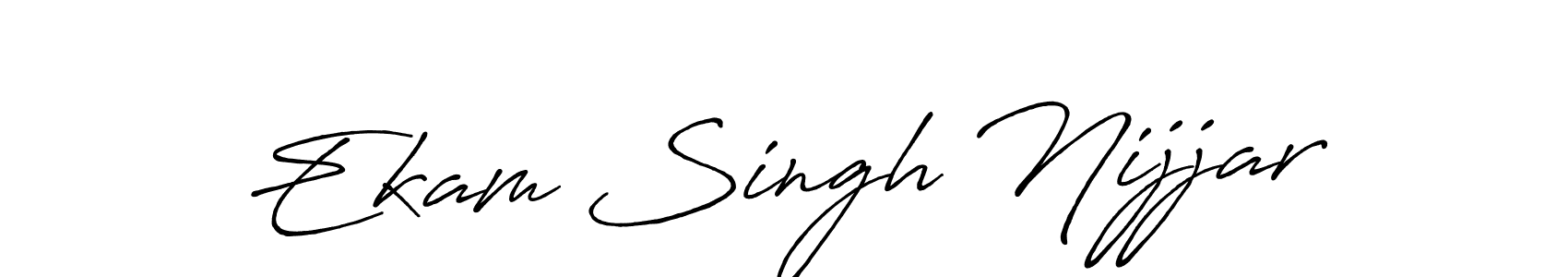 You should practise on your own different ways (Antro_Vectra_Bolder) to write your name (Ekam Singh Nijjar) in signature. don't let someone else do it for you. Ekam Singh Nijjar signature style 7 images and pictures png