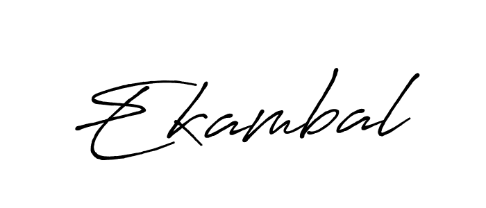 How to make Ekambal name signature. Use Antro_Vectra_Bolder style for creating short signs online. This is the latest handwritten sign. Ekambal signature style 7 images and pictures png