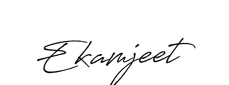 Make a beautiful signature design for name Ekamjeet. With this signature (Antro_Vectra_Bolder) style, you can create a handwritten signature for free. Ekamjeet signature style 7 images and pictures png