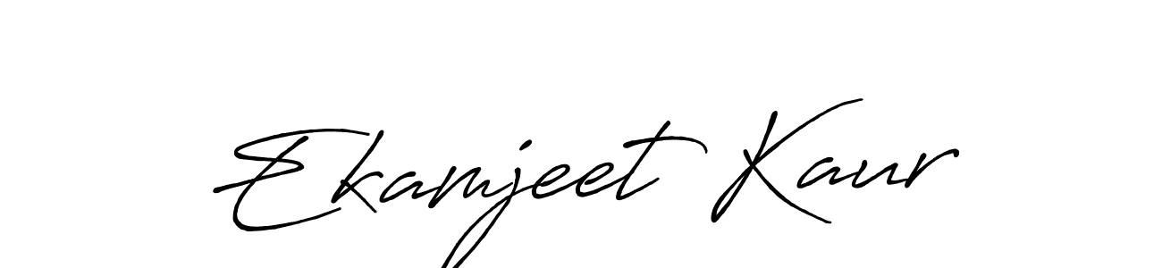 Create a beautiful signature design for name Ekamjeet Kaur. With this signature (Antro_Vectra_Bolder) fonts, you can make a handwritten signature for free. Ekamjeet Kaur signature style 7 images and pictures png