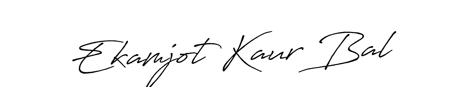 Antro_Vectra_Bolder is a professional signature style that is perfect for those who want to add a touch of class to their signature. It is also a great choice for those who want to make their signature more unique. Get Ekamjot Kaur Bal name to fancy signature for free. Ekamjot Kaur Bal signature style 7 images and pictures png