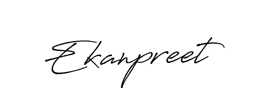 How to make Ekanpreet name signature. Use Antro_Vectra_Bolder style for creating short signs online. This is the latest handwritten sign. Ekanpreet signature style 7 images and pictures png