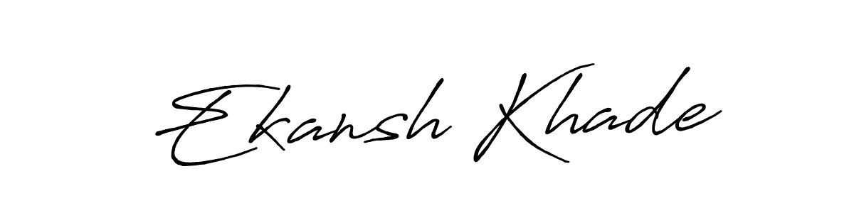 Also we have Ekansh Khade name is the best signature style. Create professional handwritten signature collection using Antro_Vectra_Bolder autograph style. Ekansh Khade signature style 7 images and pictures png