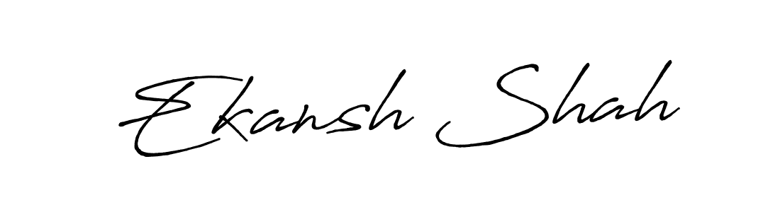Ekansh Shah stylish signature style. Best Handwritten Sign (Antro_Vectra_Bolder) for my name. Handwritten Signature Collection Ideas for my name Ekansh Shah. Ekansh Shah signature style 7 images and pictures png