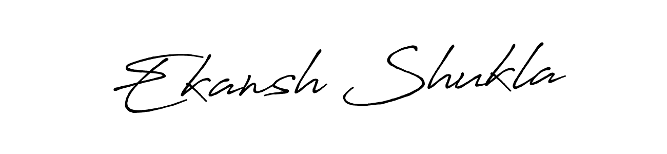 Antro_Vectra_Bolder is a professional signature style that is perfect for those who want to add a touch of class to their signature. It is also a great choice for those who want to make their signature more unique. Get Ekansh Shukla name to fancy signature for free. Ekansh Shukla signature style 7 images and pictures png