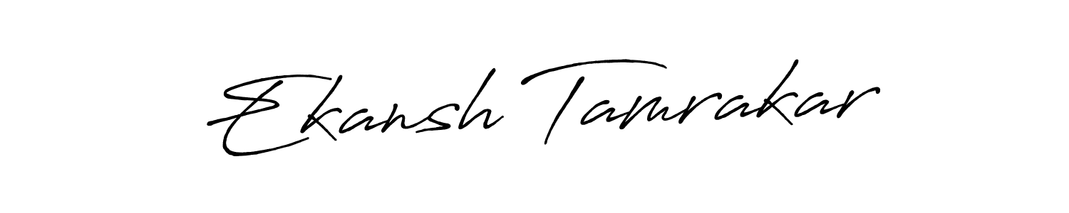 You can use this online signature creator to create a handwritten signature for the name Ekansh Tamrakar. This is the best online autograph maker. Ekansh Tamrakar signature style 7 images and pictures png
