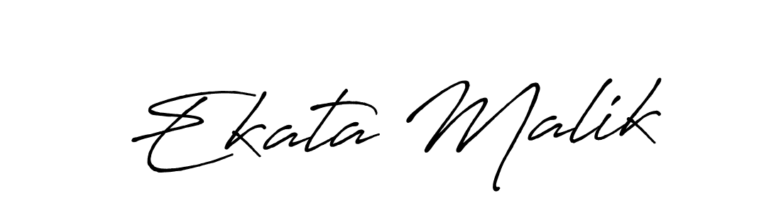 Make a beautiful signature design for name Ekata Malik. With this signature (Antro_Vectra_Bolder) style, you can create a handwritten signature for free. Ekata Malik signature style 7 images and pictures png