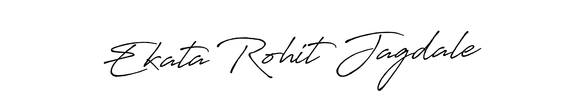 Also You can easily find your signature by using the search form. We will create Ekata Rohit Jagdale name handwritten signature images for you free of cost using Antro_Vectra_Bolder sign style. Ekata Rohit Jagdale signature style 7 images and pictures png