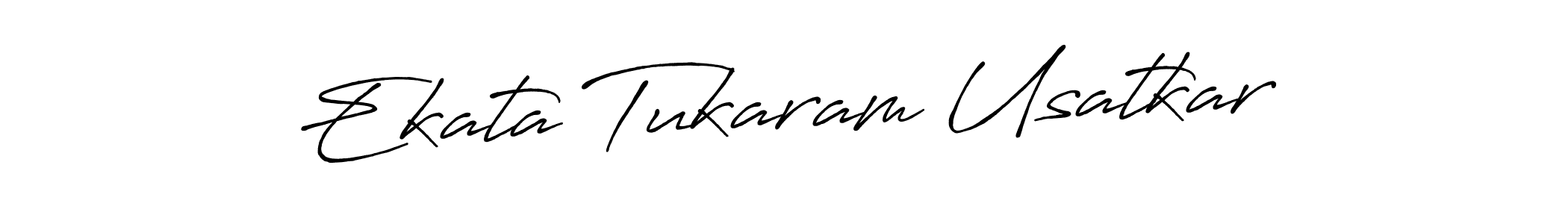 Create a beautiful signature design for name Ekata Tukaram Usatkar. With this signature (Antro_Vectra_Bolder) fonts, you can make a handwritten signature for free. Ekata Tukaram Usatkar signature style 7 images and pictures png