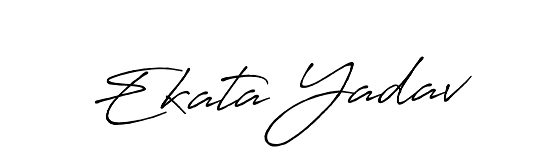 Design your own signature with our free online signature maker. With this signature software, you can create a handwritten (Antro_Vectra_Bolder) signature for name Ekata Yadav. Ekata Yadav signature style 7 images and pictures png