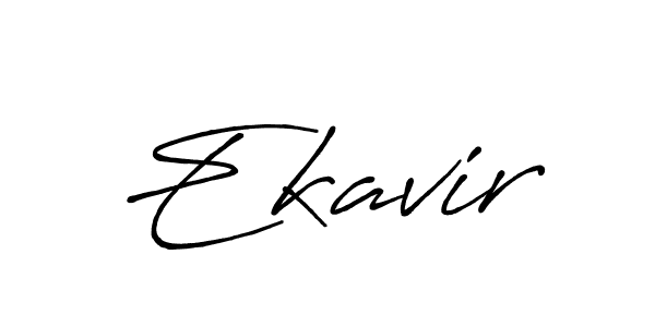 Make a beautiful signature design for name Ekavir. With this signature (Antro_Vectra_Bolder) style, you can create a handwritten signature for free. Ekavir signature style 7 images and pictures png