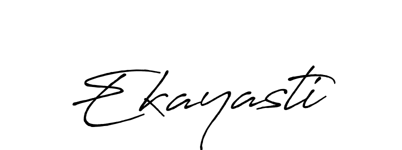 The best way (Antro_Vectra_Bolder) to make a short signature is to pick only two or three words in your name. The name Ekayasti include a total of six letters. For converting this name. Ekayasti signature style 7 images and pictures png
