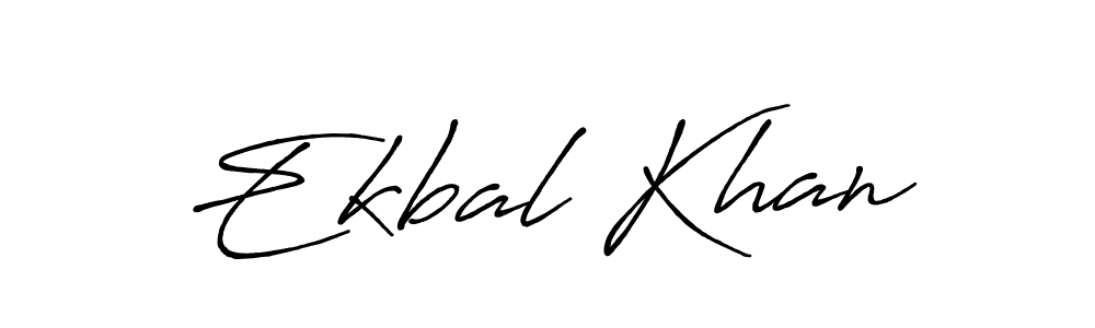 How to make Ekbal Khan name signature. Use Antro_Vectra_Bolder style for creating short signs online. This is the latest handwritten sign. Ekbal Khan signature style 7 images and pictures png